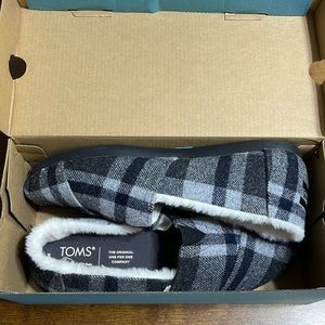 Toms alpargata plaid print slippers